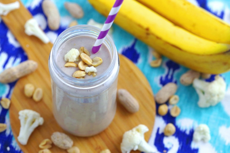 Peanut Butter Banana Cauliflower Smoothie