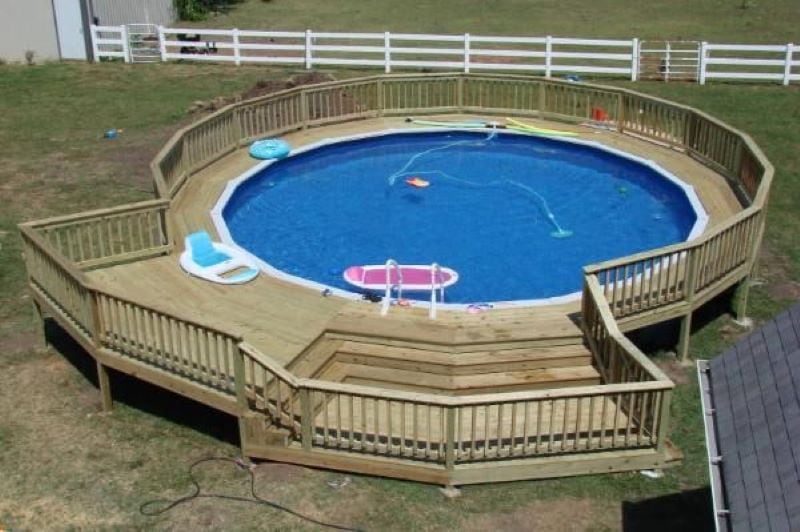 7 Free DIY Above Ground Pool Deck Plans You Can Make Today (with ...