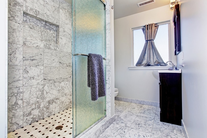 shower curtain sliding glass door