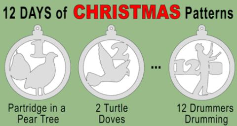 12 Days of Christmas Ornament Patterns (Scroll Saw)