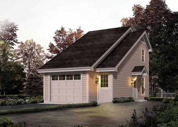 1car garage plan