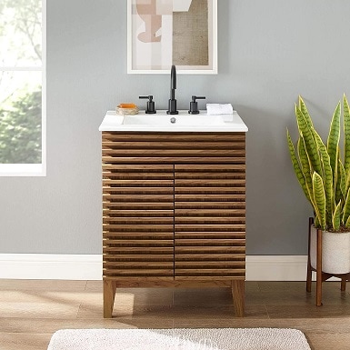 6Modway Render Mid-Century Bathroom Vanity