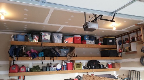 7) Floating Garage Shelves from The Instructables
