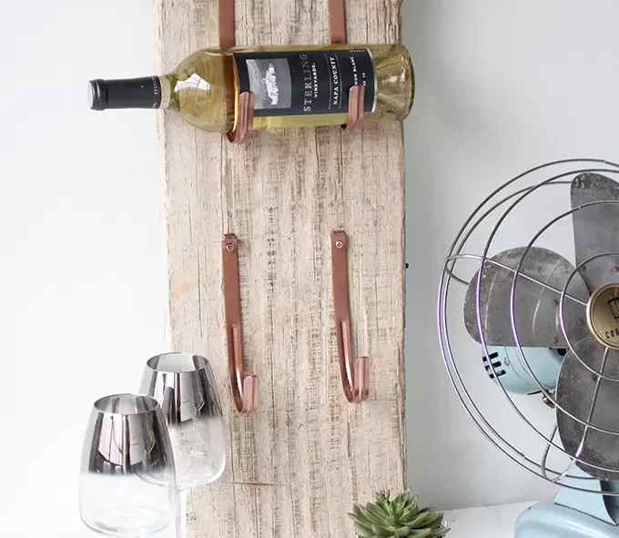Barn wood wine rack