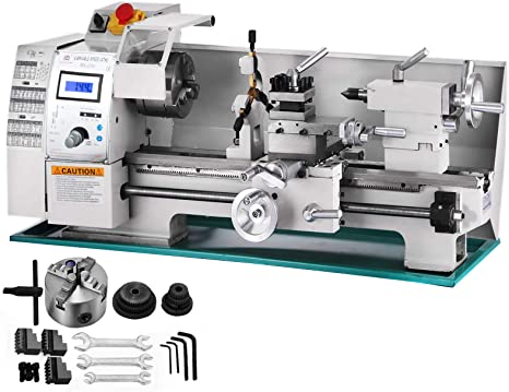 BestEquip Metal Lathe 8x16 Inch,Mini Metal Lathe Infinitely Variable Speed 2250RPM