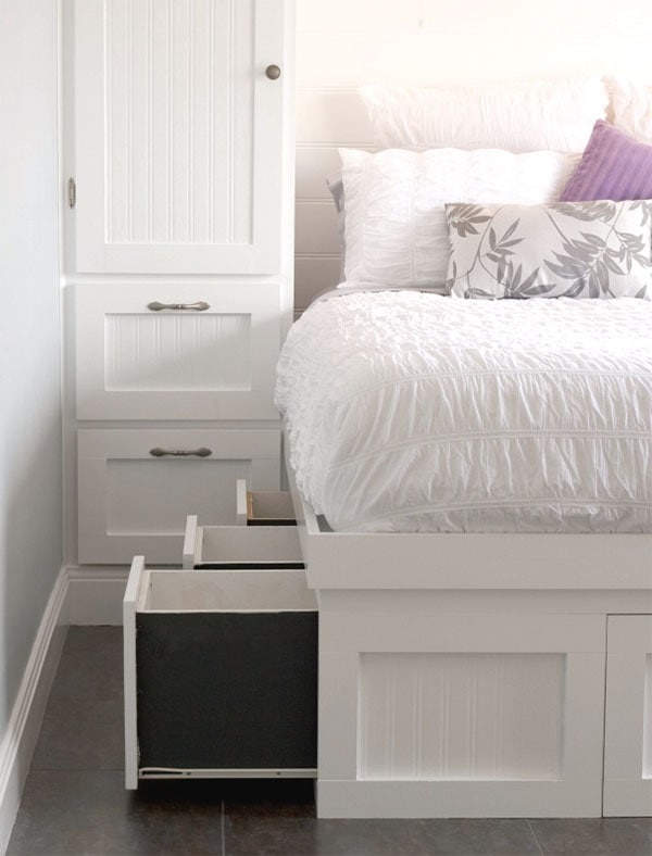 Built-In Wardrobe With Side Cubby by the Sawdust Girl