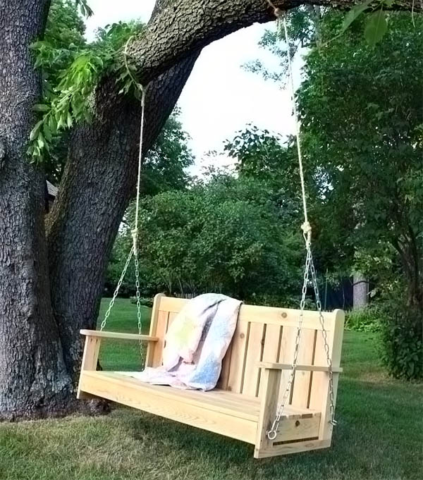 Cedar Bench DIY Porch Swing from Jaime Costiglio