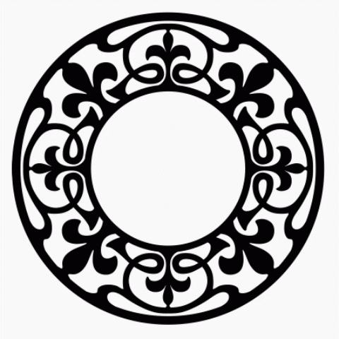 Circular scroll saw pattern