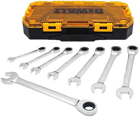 DEWALT DWMT74733 Combination Ratcheting Wrench Set