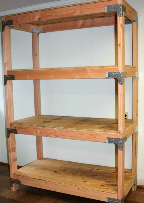 Paint Storage Shelf Made With 2x4s - Create and Babble