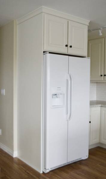 DIY 36" x 15" x 24" Above Fridge Wall Kitchen Cabinet - Momplex Vanilla Kitchen