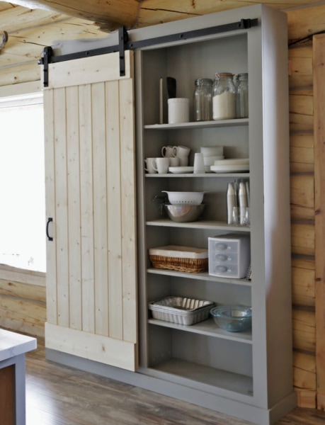 DIY Barn Door Cabinet or Pantry