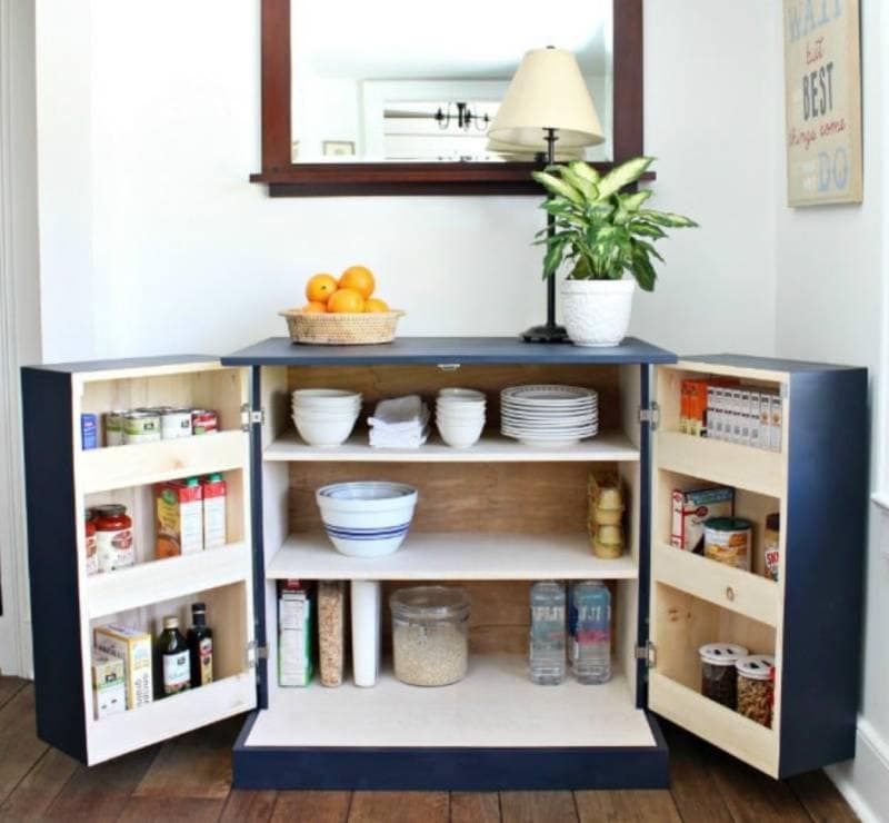 DIY FREESTANDING KITCHEN PANTRY CABINET