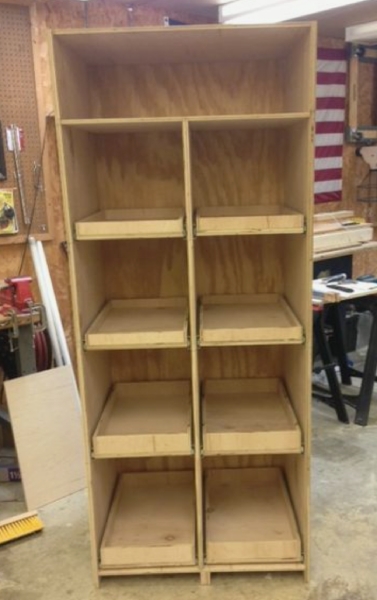 DIY Freestanding Pantry With Pullout Drawers
