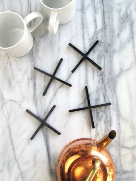 DIY Modern X-Shaped Coaster Set