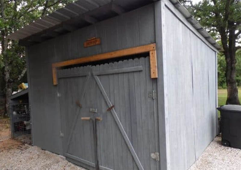 DIY Pallet Shed by Charles and Hudson