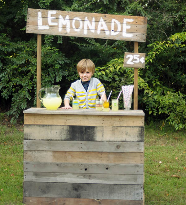 DIY Roadside Lemonade Stand by The Clueless Girl