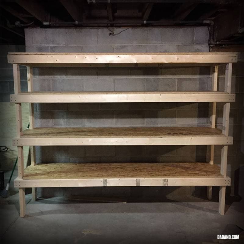 DIY 2×4 shelving