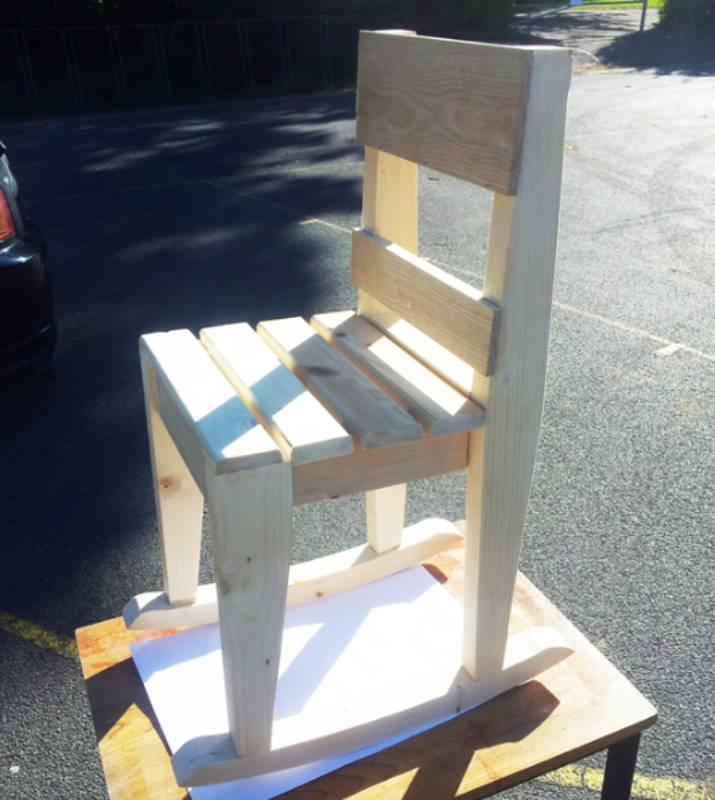 DIY kids rocking chair