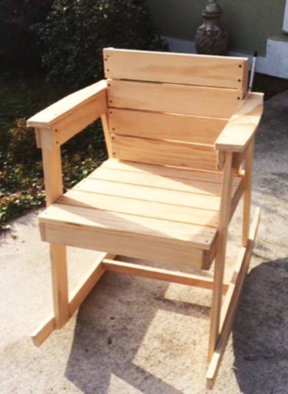 DIY wood rocking chair
