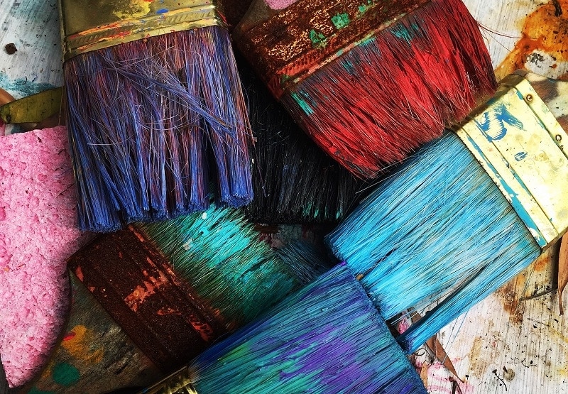 Dried Paint Brushes