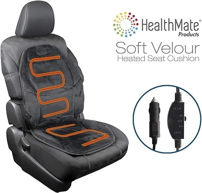 Grey Jcsdhly 12V Car Heated Seat Cover Thickening Hot Warm Cushion Pad for Cold Weather Winter Driver Seat Office Chair