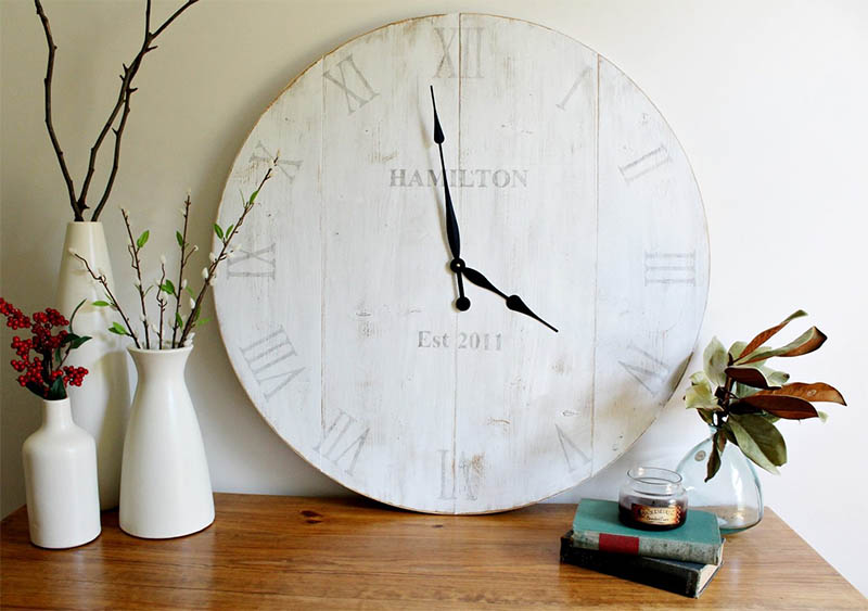 Large Wooden Wall Clock from Woodshop Diaries