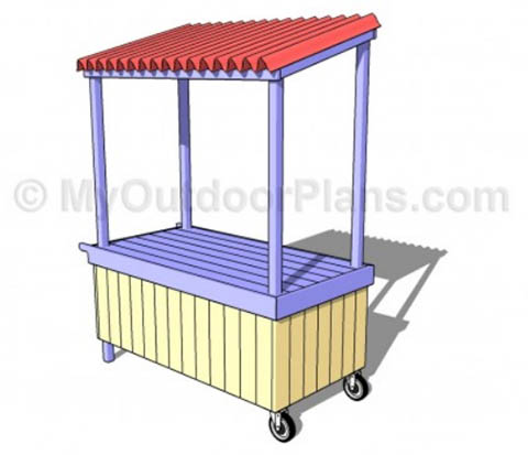 Lemonade Stand Plans With Roof by My Outdoor Plans