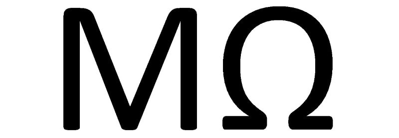 milli ohm symbol