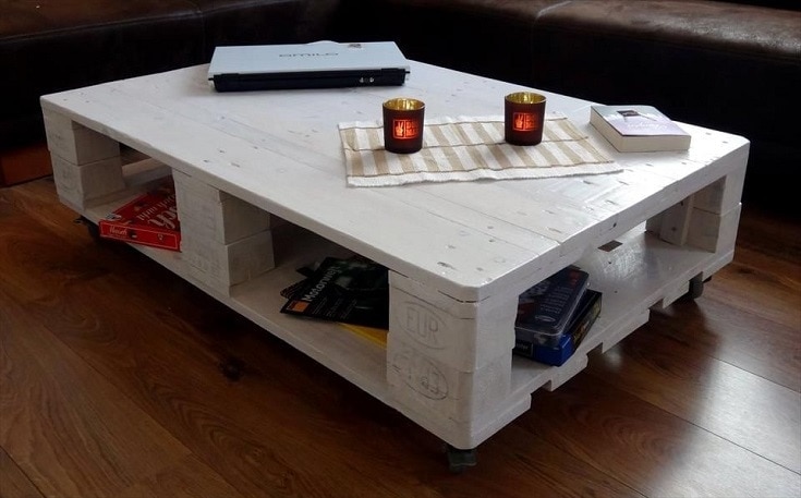 15 Diy Pallet Coffee Table Plans You, How Do You Make A Coffee Table Out Of Wooden Pallets