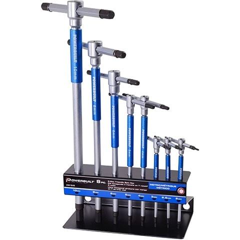 Powerbuilt 941645 T-Handle Hex Allen Key Wrench Set