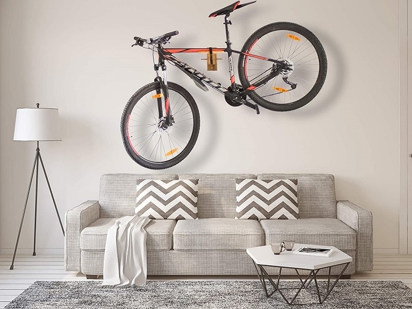 diy wall bike rack