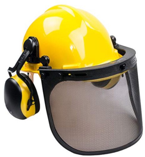 Nachar Safety Helmet with Adjustable Full Face Mesh Visor for Logging Forestry Protection Chainsaw Gardening