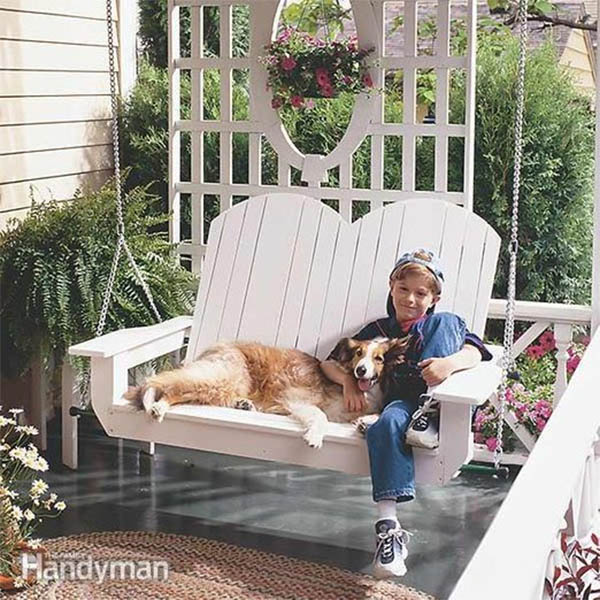 Sturdy High Backed DIY Porch Swing from Family Handyman