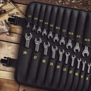ToolGuards TG201 Ratcheting Wrench Set on the table