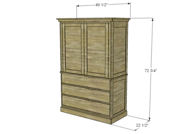 Two-Piece Armoire by Designs By Studio C