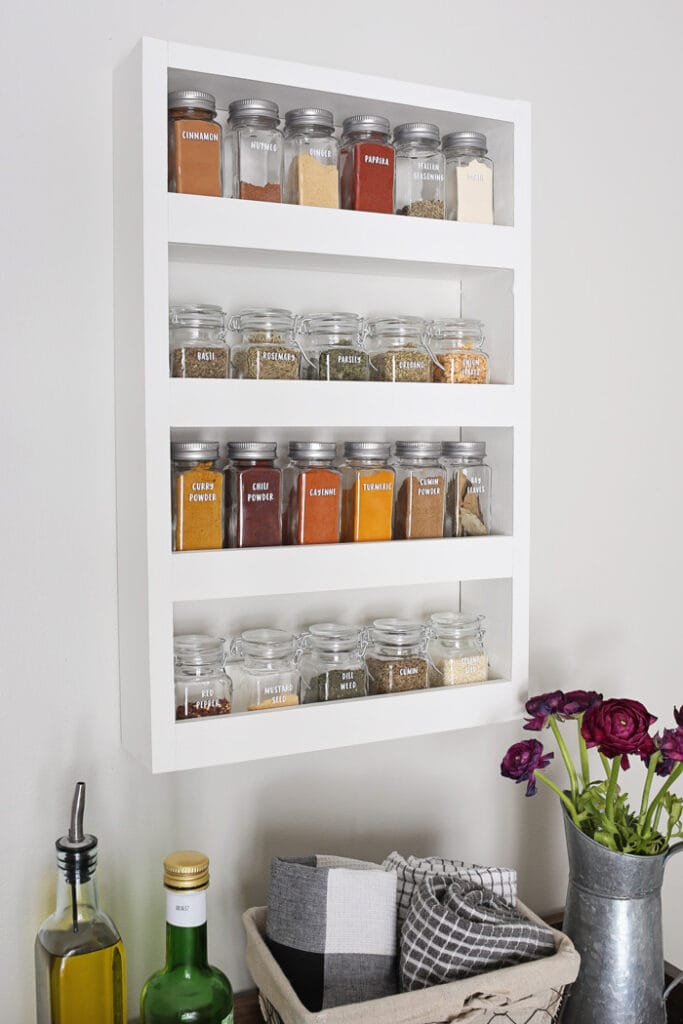 Under Cabinet DIY Spice Rack from Instructables