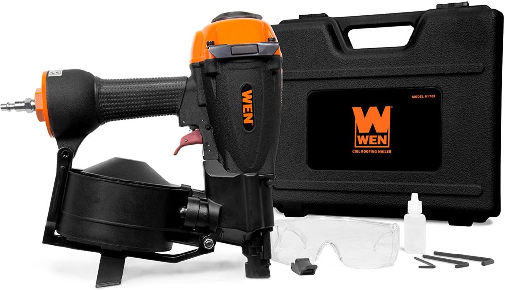 WEN 61783 3:4-Inch to 1-3:4-Inch Pneumatic Coil Roofing Nailer