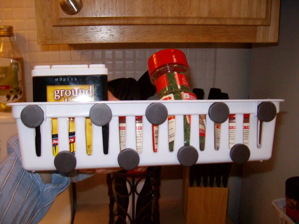 Wall Mounted DIY Spice Rack from Angela Marie Made