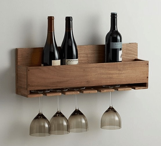 Wine bottle and stemware rack