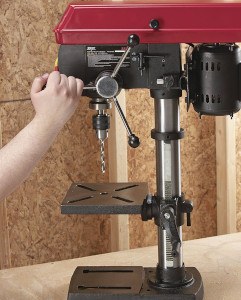 a drill press for woodworking