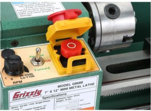 close up Grizzly G8688 Mini Metal Lathe
