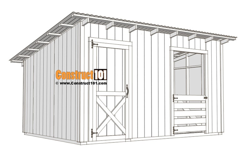 diy 10×14 goat shelter plans with storage