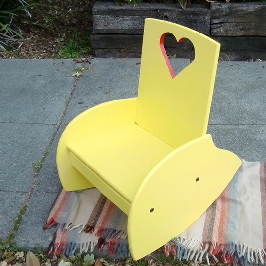 diy colorful kid’s rocking chair