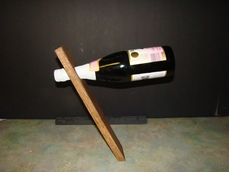 diy floating wine bottle holder
