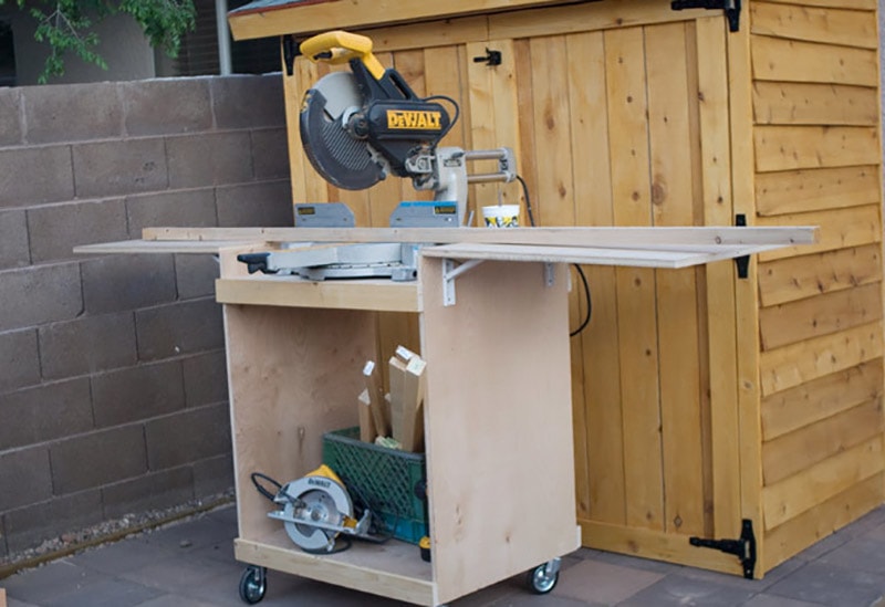 diy miter saw cart