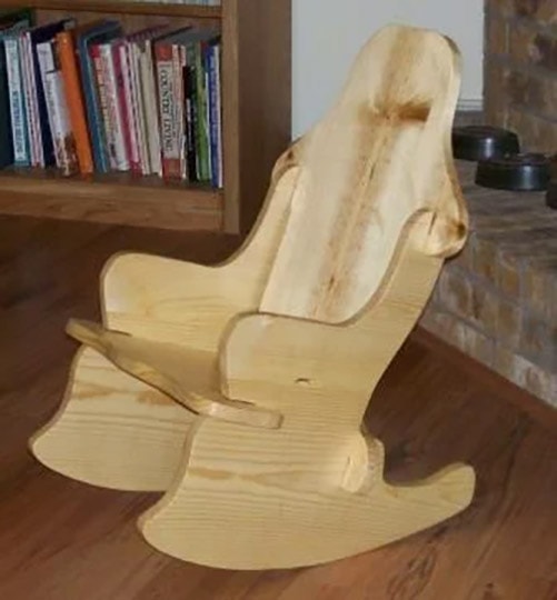 diy nail-less screwless child’s rocking chair