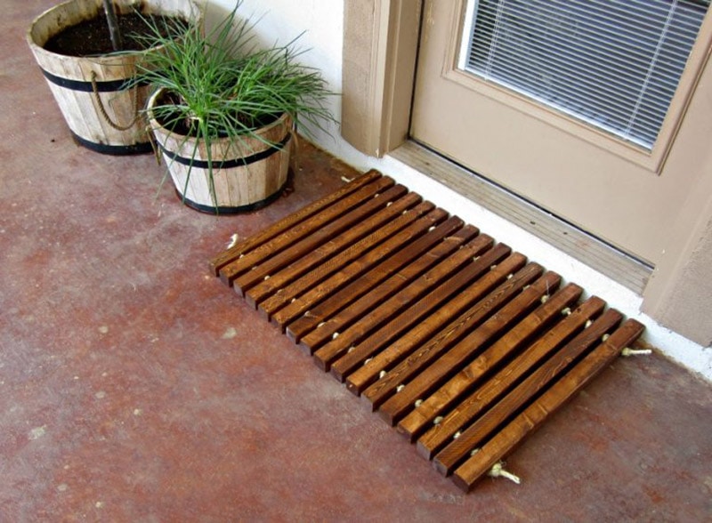 diy wooden welcome mat