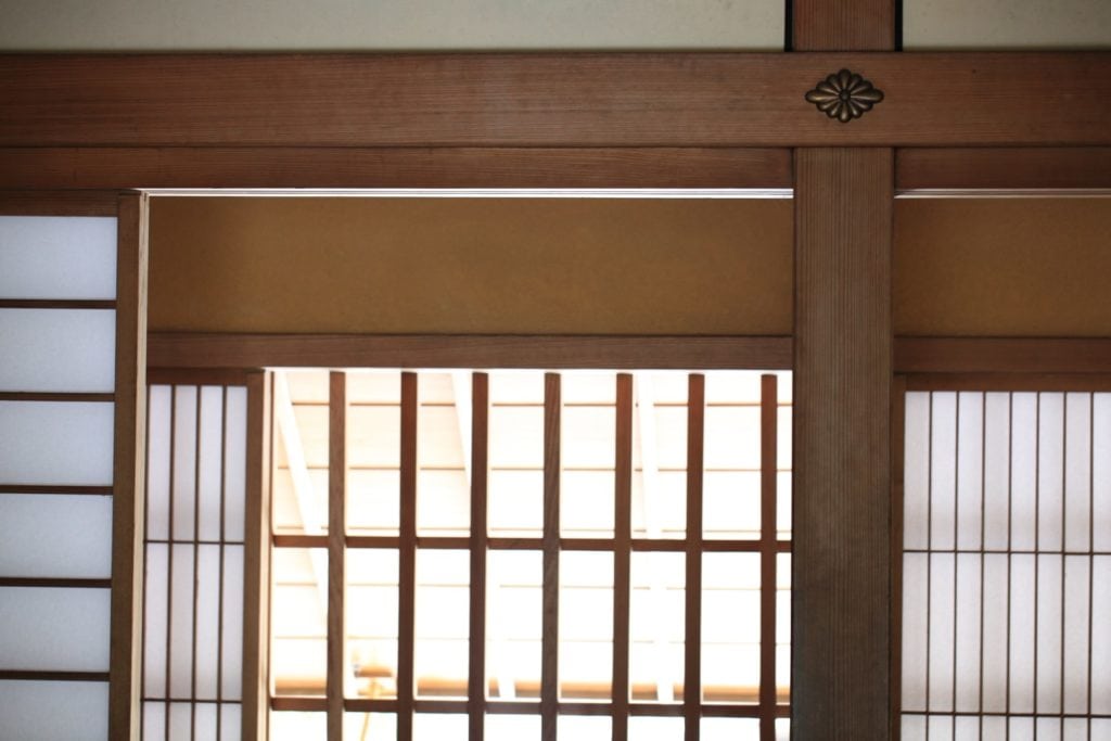 japanese pocket door closeup