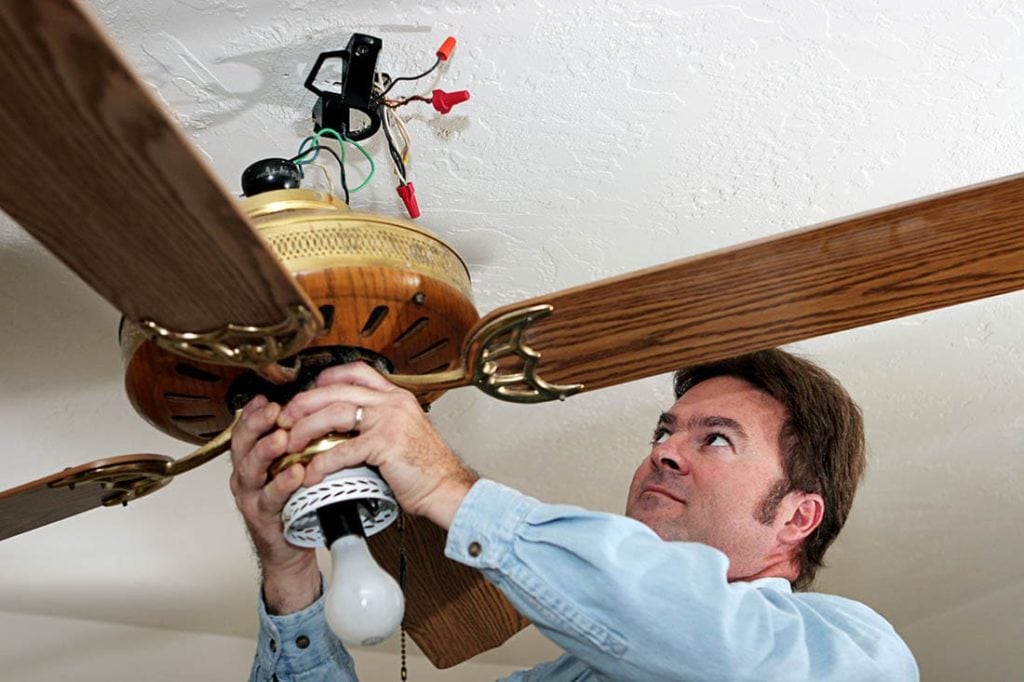 Ceiling Fan Installation Costs Average, How Much Does It Cost To Install A Ceiling Fan With Lights